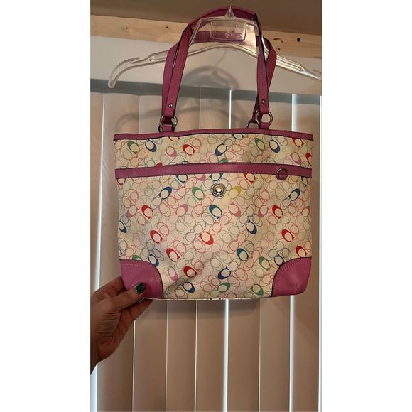 Coach Heritage Multicolor Signature Chelsea Tote Should Bag - Picture 3 of 14